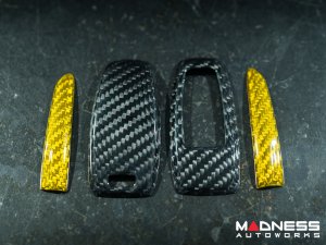 Lamborghini Urus Key Fob Cover - Carbon Fiber - Yellow Lamborghini Urus Key Fob Cover - Carbon Fiber - Yellow